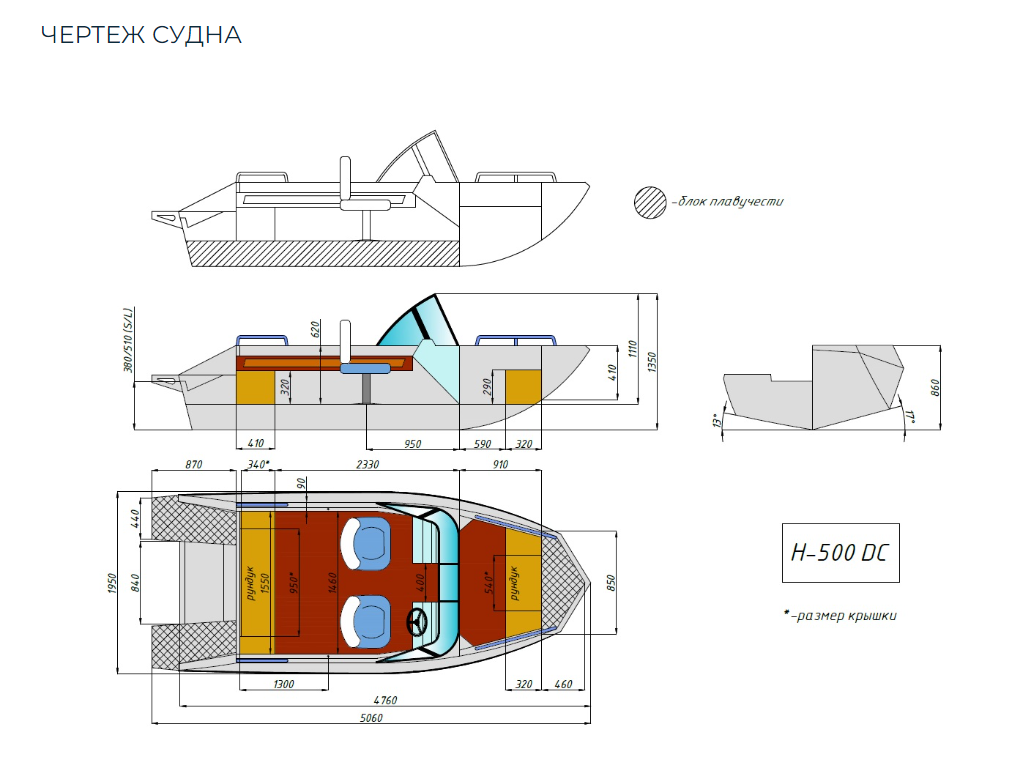 Алюминиевый катер Неман-500 DC Pro в Екатеринбурге
