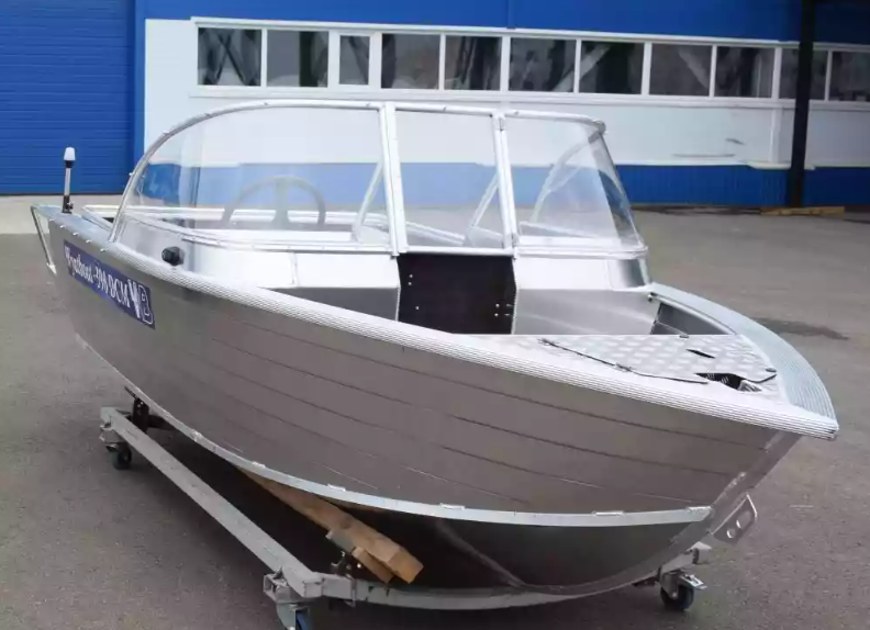 Алюминиевый катер Wyatboat-390 DCM Увеличенный борт в Екатеринбурге