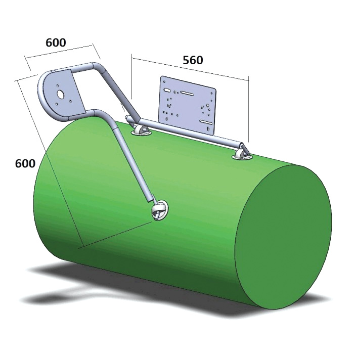 Стойка рулевая с креплением на баллон надувной лодки 25мм в Екатеринбурге