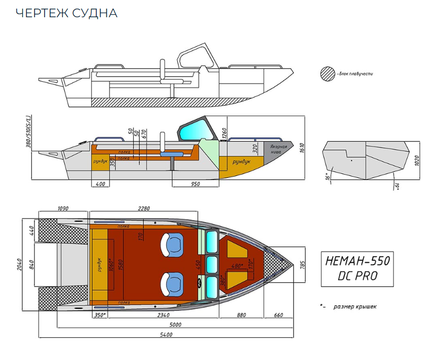 Алюминиевый катер Неман-550 DC Pro в Екатеринбурге