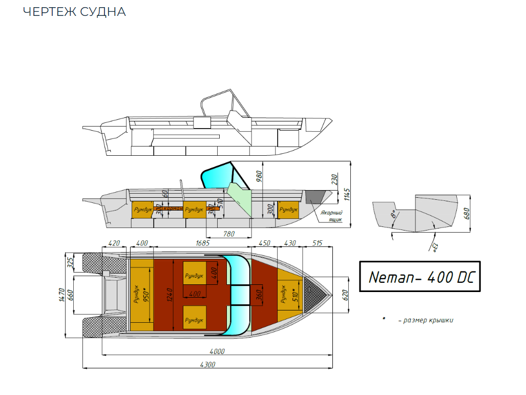 Алюминиевый катер Neman-400 DC в Екатеринбурге