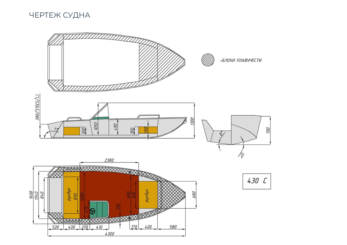 Алюминиевый катер Wyatboat-430 C в Екатеринбурге