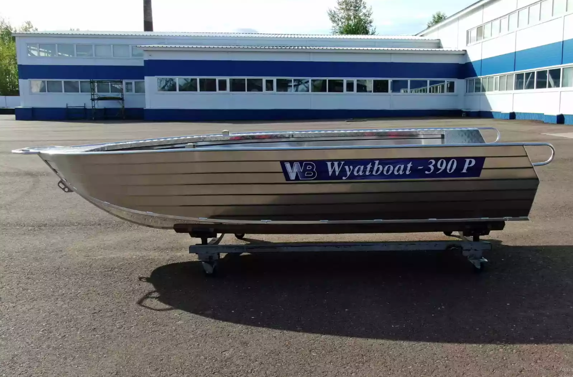 Алюминиевая лодка Wyatboat-390РМ увеличенный борт в Екатеринбурге
