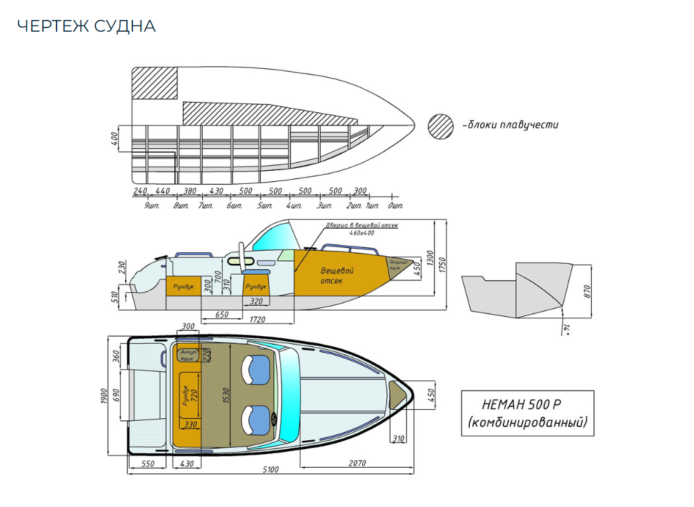 Комбинированный катер Neman-500 P в Екатеринбурге