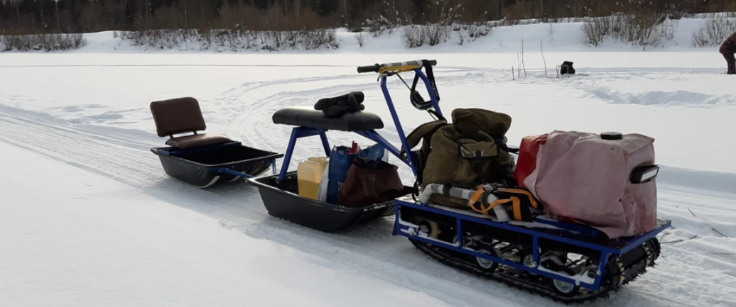 Мотобуксировщик Альбатрос-L 8 с фарой в Екатеринбурге