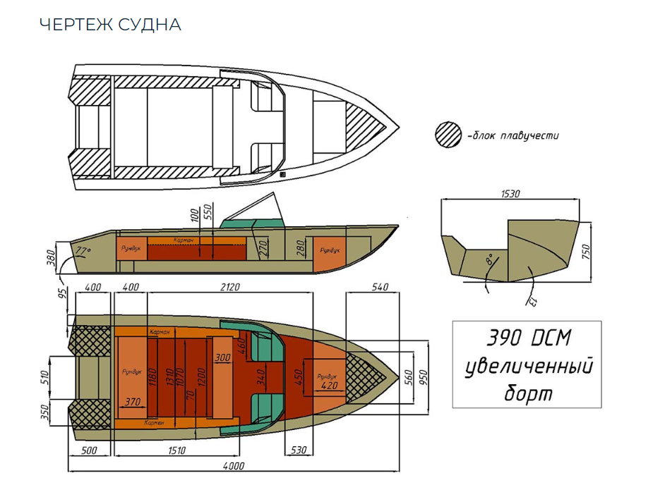 Алюминиевый катер Wyatboat-390 DCM Увеличенный борт в Екатеринбурге