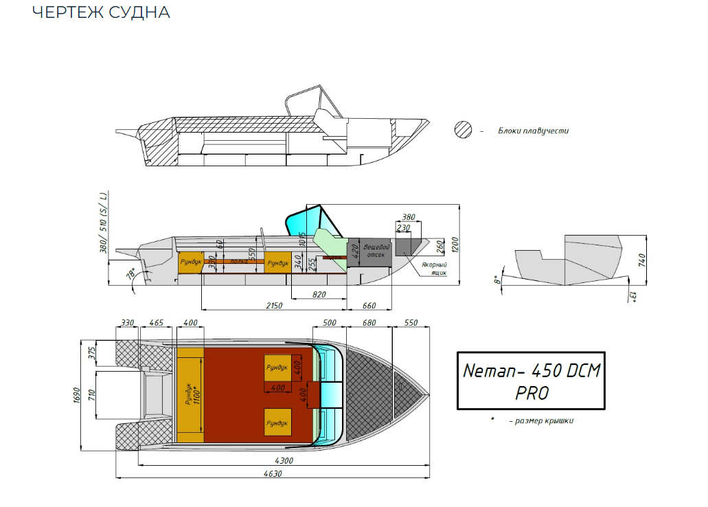Алюминиевый катер Neman-450 DCM PRO в Екатеринбурге