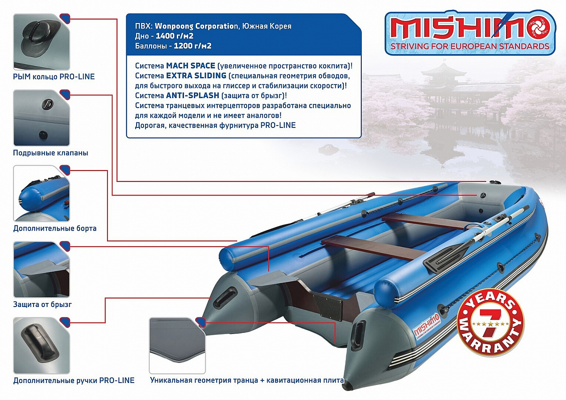 Лодка MISHIMO FAMILY LITE DF 390 в Екатеринбурге
