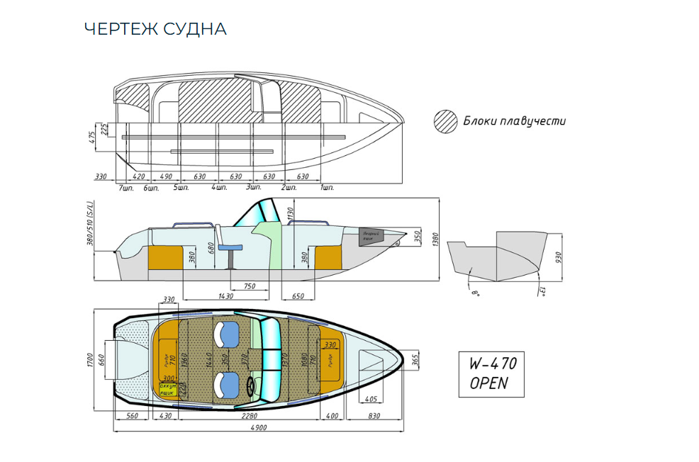 Комбинированный катер Wyatboat-470 Open в Екатеринбурге