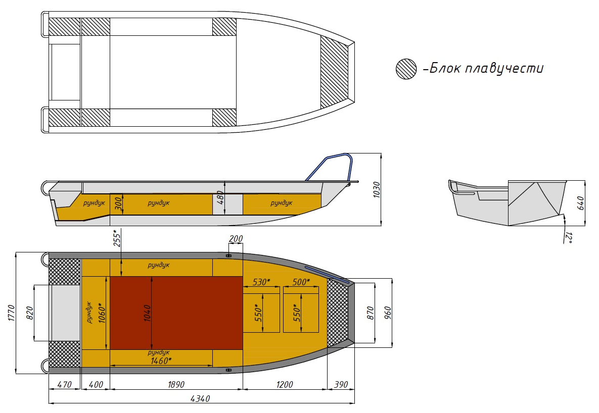 Алюминиевая лодка  Wyatboat-430 Master Fish в Екатеринбурге