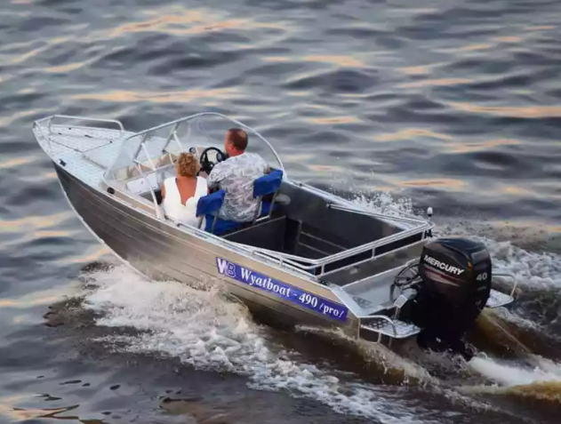 Алюминиевый катер Wyatboat-490 Pro водомет в Екатеринбурге