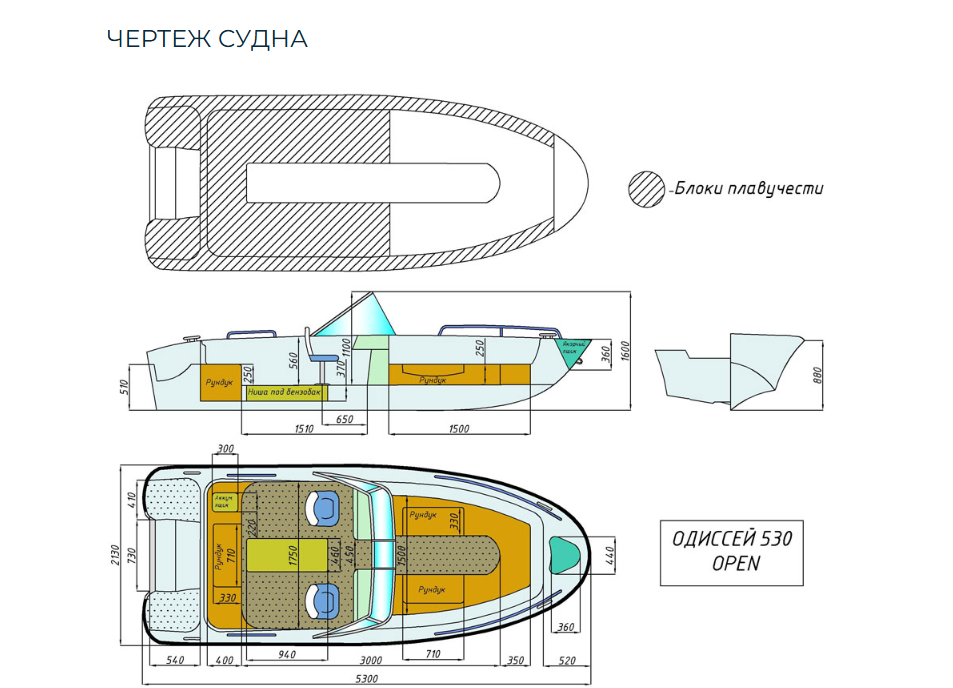 Стеклопластиковый катер Neman-530 Open в Екатеринбурге
