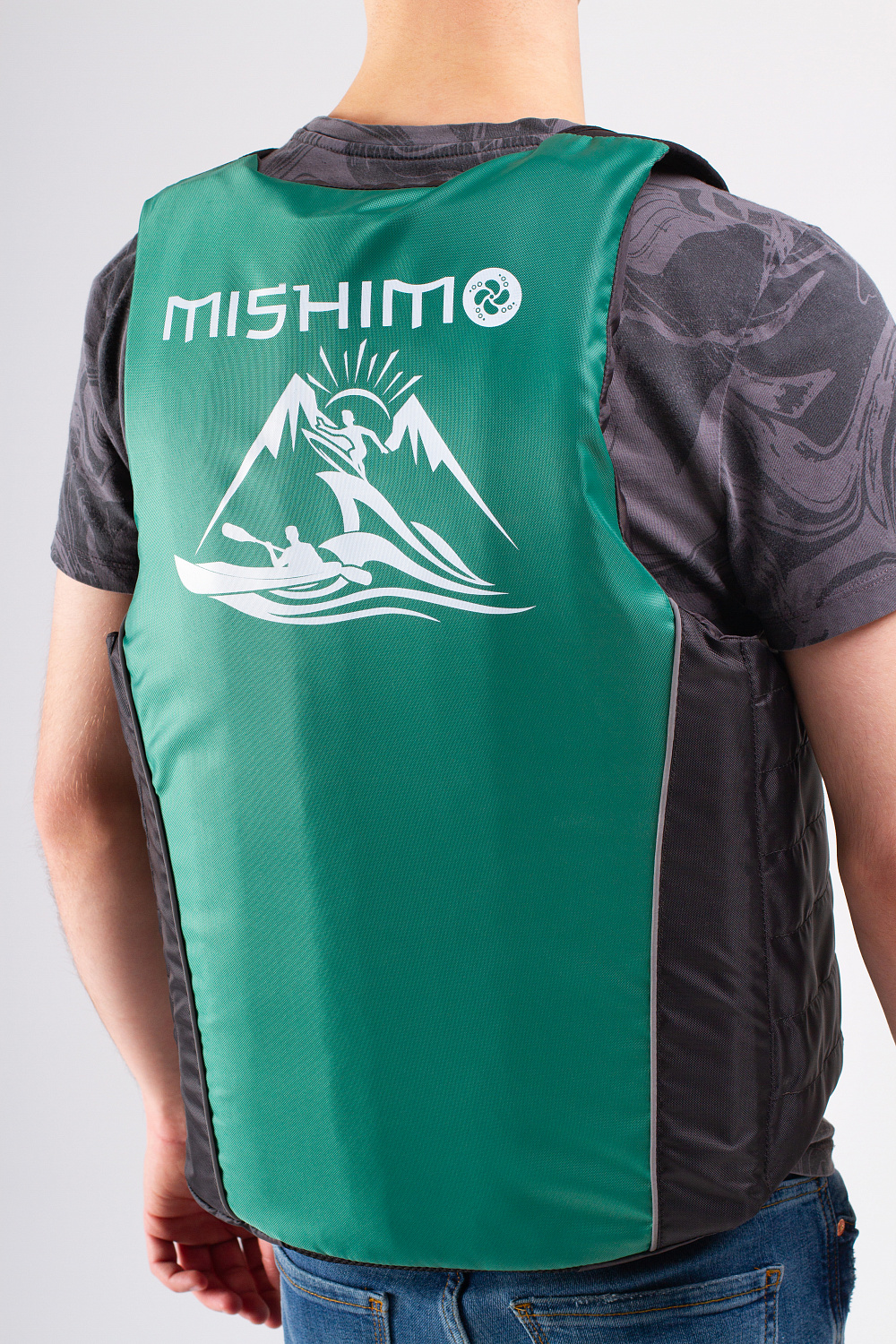 Жилет спасательный MISHIMO PRO Премиум качества Черно-зеленый в Екатеринбурге