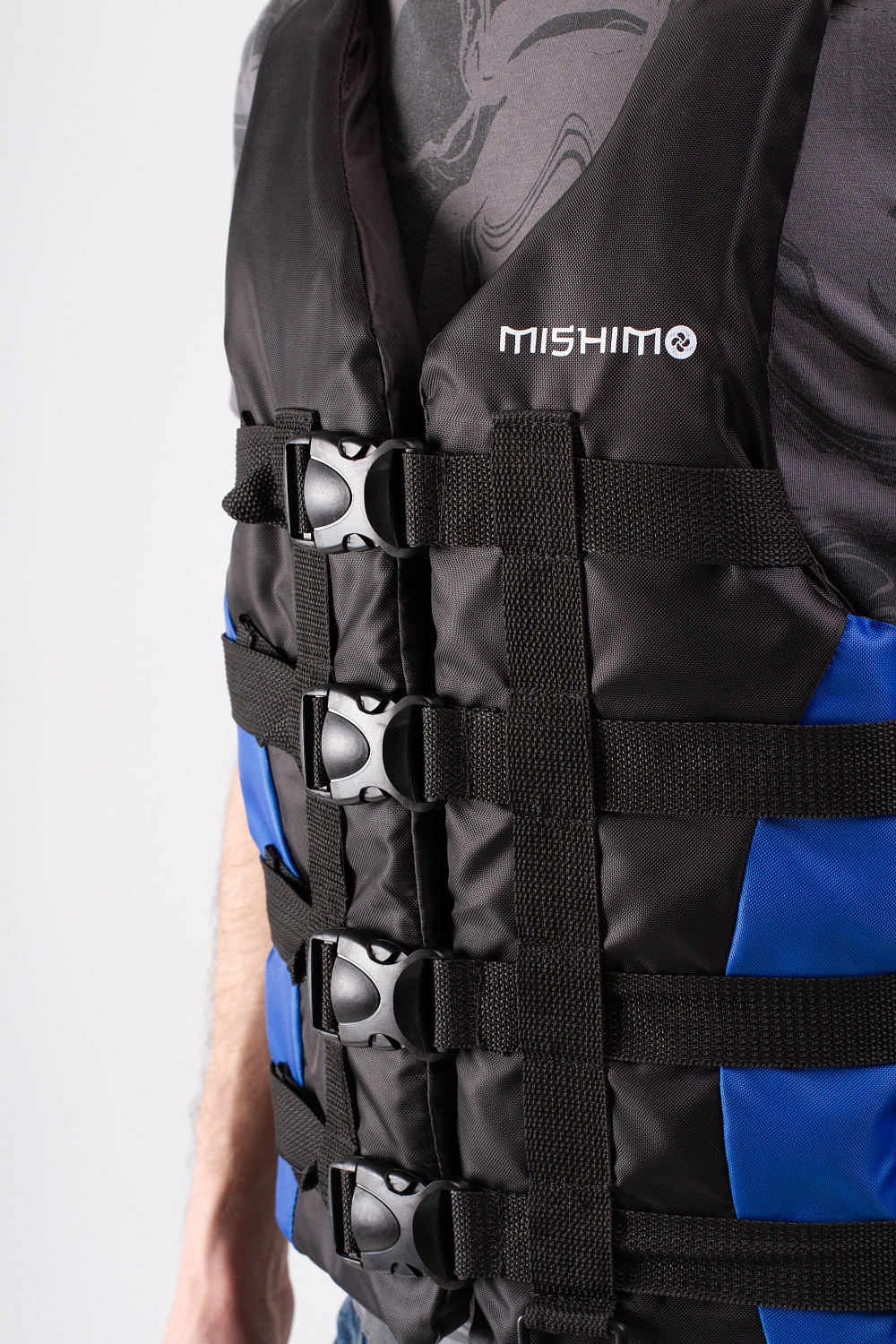 Жилет спасательный MISHIMO PRO Премиум качества Черно-синий в Екатеринбурге