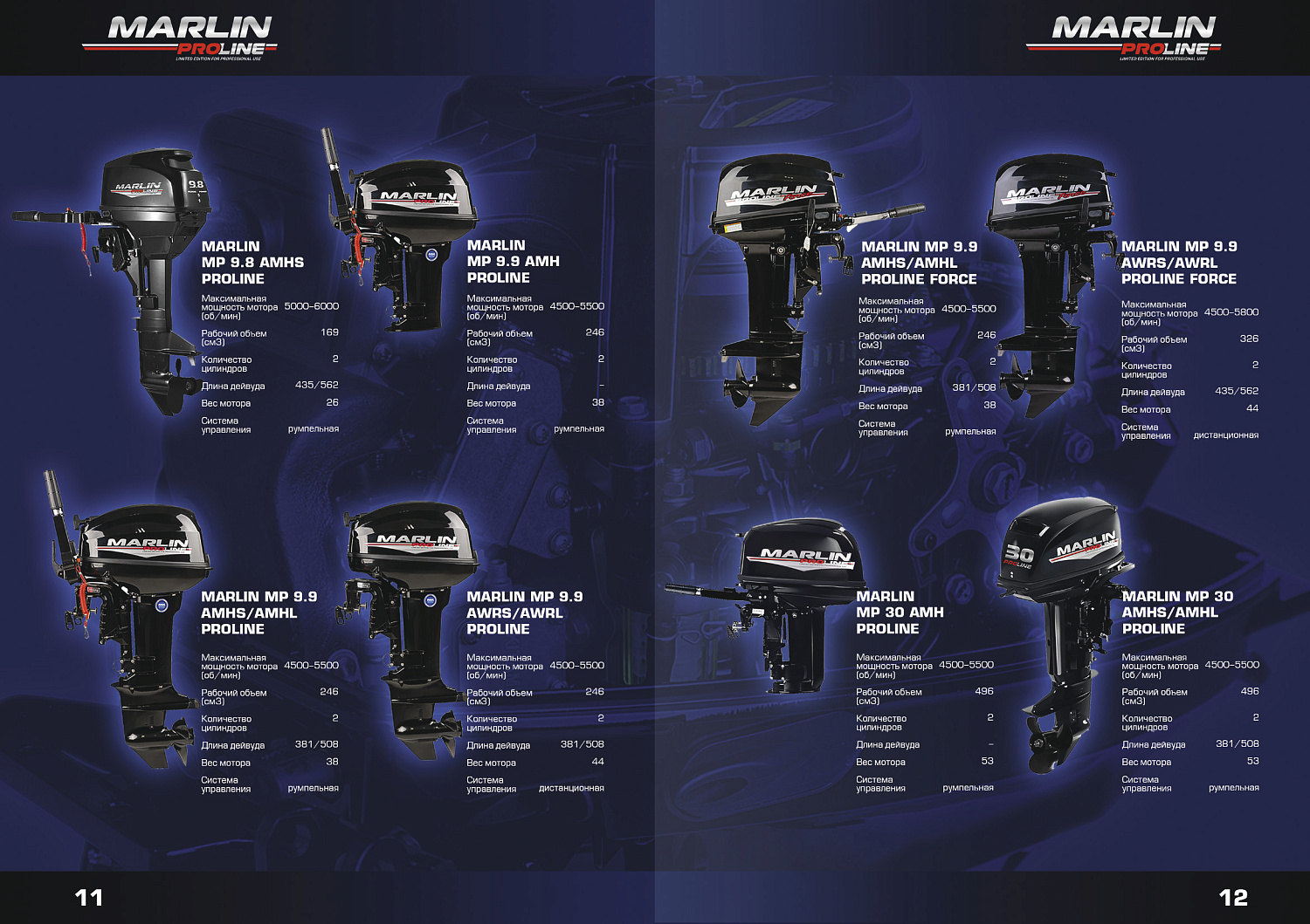 Лодочный мотор MARLIN PROLINE MP 50 AERTS в Екатеринбурге